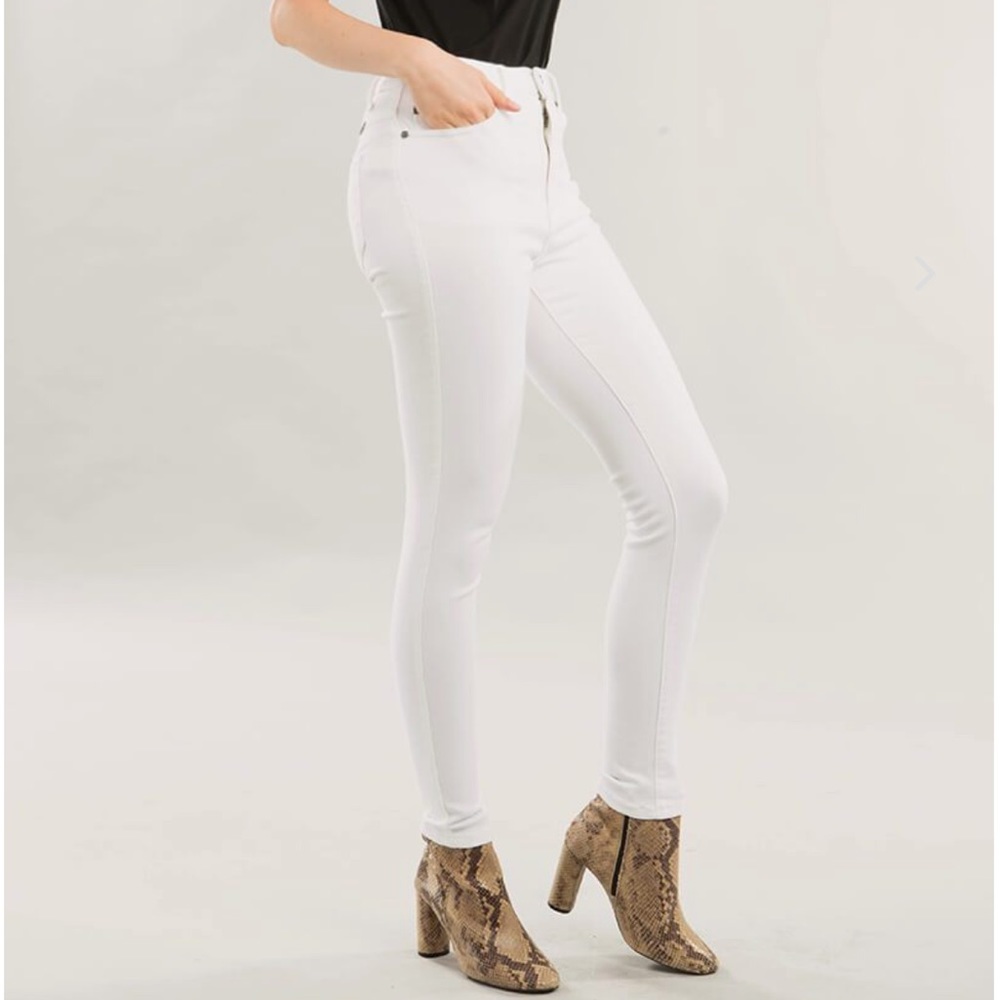 5 Pack White High Rose Skinny Jeans